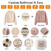 Ensemble deux pièces décontracté surdimensionné pour femme avec col zippé et bordure contrastante, tricoté, jambes larges, fabrication OEM ODM