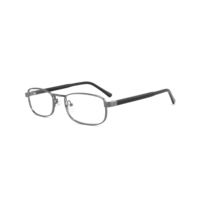 Lunettes optiques unisexes GS7023F rectangulaires en métal, monture couleur bronze, verres démonstratifs transparents noirs, logo personnalisé, vente en gros
