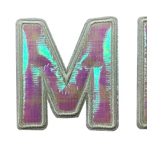 Cheap Custom Embroidery Logo Colorful Embroidery Towel Chenille Letters Patches 3D Embroidered Patches Iron On Applique Number