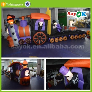 2021 Blow Up Front <span class=keywords><strong>Yard</strong></span> Trang Trí Halloween Inflatable Train Để Bán - Product Image 6