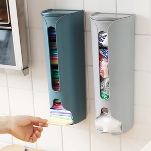 Garbage Bag <b>Storage</b> <b>Box</b> <b>Kitchen</b> Plastic Collector Wall-mounted Convenient Extraction Type Trash Bag Container Home - Product Image 1