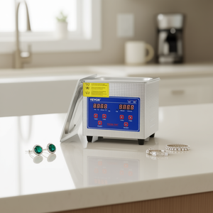 Nettoyeur à ultrasons Vevor 1,3 L 40 kHz avec minuterie numérique, machine de nettoyage de bijoux, acier inoxydable pour usage domestique - Product Image 2