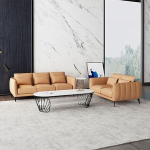 Noric post-moderne de luxe canapé 1 + 2 + 3 combinaison canapé en cuir de loisirs petit salon familial meubles - Product Image 1
