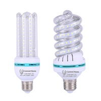 Ampoule LED spirale en forme de maïs, culot E27, cercle complet en U, usage résidentiel, super lumineuse 6500K/3000K, CRI élevé 85