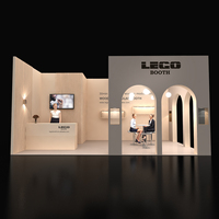 Stand d'exposition professionnel facile à construire 10x20ft 20x20ft design personnalisé pour stand de salon en bois