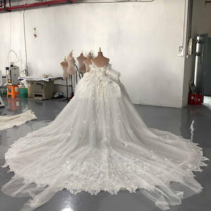 <span class=keywords><strong>Chic</strong></span> Off Épaule Appliqued Fleur <span class=keywords><strong>Robe</strong></span> <span class=keywords><strong>De</strong></span> Bal Robes <span class=keywords><strong>De</strong></span> <span class=keywords><strong>Mariée</strong></span> Lsmx164 - Product Image 4