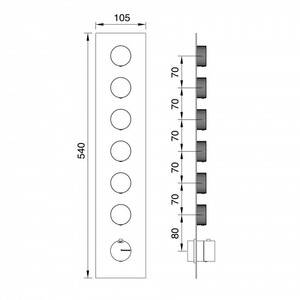 Accesorios de grifo de baño de mezcla de ducha termostática Treemme 22mm - Product Image 2