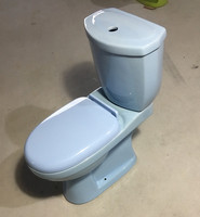 Bol de toilette moderne deux pièces, de couleur verte, en acier inoxydable