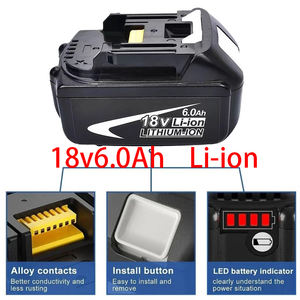 Pour <span class=keywords><strong>batterie</strong></span> <span class=keywords><strong>Makita</strong></span> de <span class=keywords><strong>18V</strong></span> 6.0Ah 6000mAh Remplacement pour BL1860B BL1850B Compatibilité avec les perceuses et meuleuses d'angle <span class=keywords><strong>Makita</strong></span> - Product Image 6