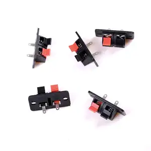 2 Way Spring Push Release Connector 2 Positions Connector Terminal Push in Jack Spring Load Audio Speaker Terminals