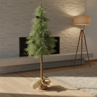Sapin de Noël artificiel de qualité supérieure, écologique, avec lumières LED, pour usage intérieur, mélange PE/PVC, design personnalisé