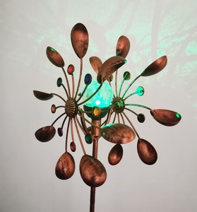 Toptan kinetik güneş enerjili cam küre metal bahçe spinners rüzgar <span class=keywords><strong>Spinner</strong></span> - Product Image 5