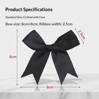 Nœud en polyester en forme de queue d'hirondelle, style forêt de Noël, fait main, minimaliste, accessoires de vêtements en ruban, boîte cadeau de luxe léger