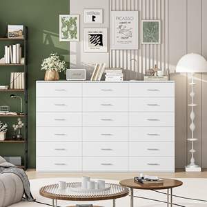 Bien Élégant Moderne Blanc <span class=keywords><strong>Commode</strong></span> pour Chambre Polyvalent avec 1.5 <span class=keywords><strong>cm</strong></span> D'épaisseur En Bois Et En Métal Pour Combinaison De Stockage - Product Image 5