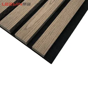 Custom Dark Walnut Wood Veneer Wall Panelling Slat Panel Wandpaneel Acoustic Panel Akupanel