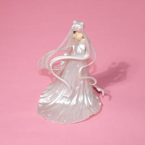 Figurine de fille en PVC solide, grande, avec <span class=keywords><strong>perles</strong></span>, pour décoration de gâteau, de voiture, ou de maternité, motif lapin de la lune et glace. - Product Image 2