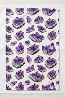 Essuie-mains de cuisine en coton motif grappe d'améthyste, style pierre violette, pour décoration spirituelle