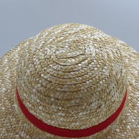 Protector solar rendimiento sombrero tejido a mano Cosplay Anime una pieza vestido sombrero de paja