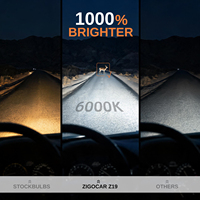 Phares LED Super Lumineux ZIGOCAR 100W 8500 Lumens 6000K Ampoules de Remplacement Universelles pour Phares de Voiture