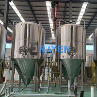 Réservoir de bière de 500L 1000L, cuve de fermentation de vin, fond conique, brassage brillant, réservoir de fermentation de bière de 5BBL 10BBL