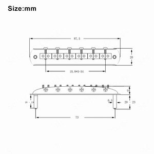 Puente de Rodillos Estilo JM para Guitarra Eléctrica con Anclajes de Tornillos al por Mayor - Product Image 5