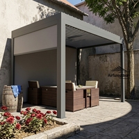 Pergola motorisée à toit rétractable en aluminium durable et écologique Airfun - Autoportante, moderne, résistante aux intempéries pour l'extérieur