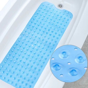Alfombrilla de Ducha Extra Grande de PVC Sólido, Antideslizante, con Ventosas, Diseño de Burbujas de <span class=keywords><strong>Masaje</strong></span>, Orificios de Drenaje Rápido, para Bañera - Product Image 5