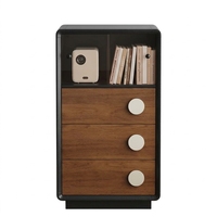 Meuble de rangement multifonctionnel moderne de luxe en bois massif pour salon avec étagère vitrée et 3 tiroirs pour l'ameublement de la maison