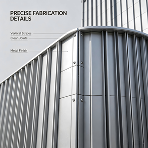 Panel de Revestimiento de Fachada de Aluminio Contemporáneo, Anodizado y Anticorrosión, para Torres de Oficinas de Gran Altura - Product Image 2