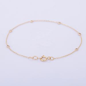 ทำด้วยมือสร้อยข้อมือเพชรสีทองล้วน18K ที่เรียบง่ายปรับได้เครื่องประดับเพชรธรรมชาติสำหรับเป็นของขวัญวันเกิด - Product Image 3