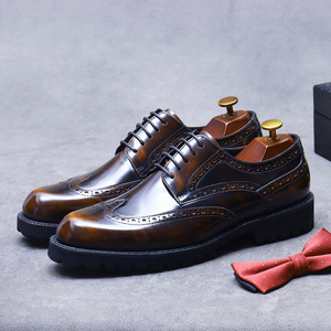Zapatos Formales de Negocios para Hombre, Talla Grande, Estilo Británico, de Cuero Genuino, Sin Cordones, Ligeros, Transpirables, Casuales, para el Trabajo, para Novios - Product Image 4