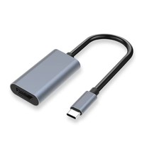 Aangepast logo ontwerp grijze kleur 4K 30Hz 60Hz USB-C naar adapterkabel type C voor laptops, smartphones en tablets