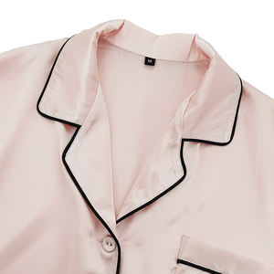 2024 gros naturel 100% véritable soie pyjamas femmes, tache de luxe soie pyjamas ensembles pour femmes - Product Image 2