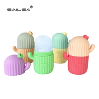 Cactus Beauty Lifting Contouring FDA Food Grade Silicone Ice Cube Trays Facial Roller Face Massager Antichoc Anti-rayures