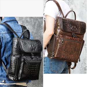 Sac à dos en <span class=keywords><strong>cuir</strong></span> pour <span class=keywords><strong>homme</strong></span> personnalisé, sac de voyage portable avec doublure en polyester, fermeture éclair étanche, sac à dos pour <span class=keywords><strong>ordinateur</strong></span> portable de <span class=keywords><strong>17</strong></span> <span class=keywords><strong>pouces</strong></span> - Product Image 5