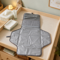 Tapis à langer portable pliable pour bébé, imperméable en polyester PEVA, pochette de voyage