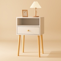 Petite table de chevet en MDF, simple et compacte, pour chambre moderne et minimaliste, rangement pour petits appartements