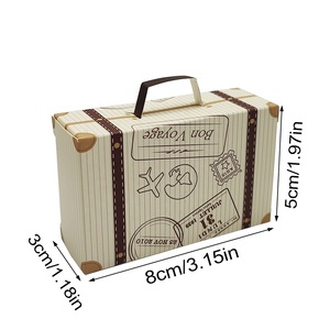 Mini valise en forme de boîte d'emballage de chocolat de bonbons boîtes de <span class=keywords><strong>boulangerie</strong></span> cadeau avec <span class=keywords><strong>ficelle</strong></span> et étiquette - Product Image 5