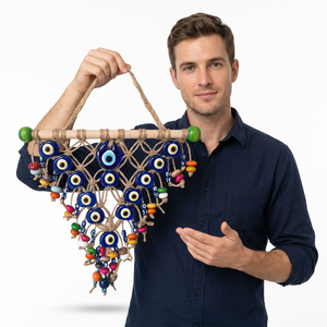 Tenture murale textile haut de gamme avec panneau fait main indien luxueux en fil Zari pour l'exportation et la vente au détail - Product Image 1