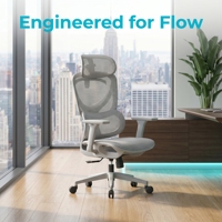 Nouvelle chaise de bureau exécutive ergonomique à dossier haut en maille intégrale certifiée BIFMA 2026, chaise de patron réglable pour la maison et le bureau