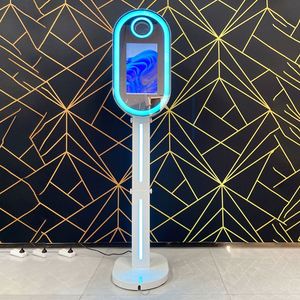 2025 thiết kế mới 15.6 inch cảm ứng Photo Booth Shell DSLR iPad Roamer với màn hình LCD hình bầu dục kim loại xây dựng tự phục vụ <span class=keywords><strong>in</strong></span> - Product Image 5