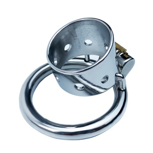 FRRK 4.5ซม.*3.5ซม. ผลิตภัณฑ์ทางเพศแบบ BDSM อุปกรณ์ล็อคองคชาตสั้นทำจากสแตนเลส 304 สำหรับผู้ชาย - Product Image 2