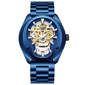 Vendita calda creative design tevise di scheletro del cranio degli uomini <span class=keywords><strong>orologio</strong></span> meccanico automatico in <span class=keywords><strong>oro</strong></span> in <span class=keywords><strong>acciaio</strong></span> inox - Product Image 2