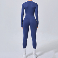 Combinaison de sport moulante de haute qualité S-XL, séchage rapide, avec fermeture éclair, pour le yoga et le fitness (vente en gros)