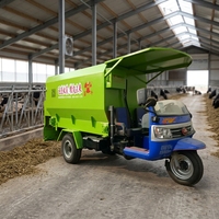 Nouveau Épandeur Électrique Automatique à Trois Roues pour Bovins et Ovins, Haute Productivité, Capacité de 3m, Décharge Bilatérale