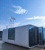 Conteneur populaire de luxe en forme de capsules de couchage, maison pré-assemblée, cabine Apple, amovible, hôtel, moderne, 2019, prêt à l'emploi