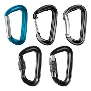 定制12kn登山扣夹重型，重型钥匙扣铝制线夹，用于钥匙、吊床、徒步旅行、狗带