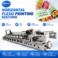 Machine d'impression flexographique en ligne à film plastique de type pétale à 6 couleurs avec servo-moteur et enregistrement automatique des couleurs