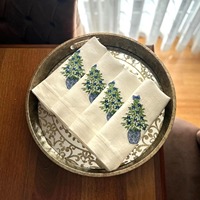 Serviettes de table rectangulaires en lin brodées à la main, style Chinoiserie, broderie personnalisée, 45x45cm, pour banquets, restaurants et fêtes