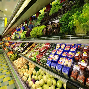 Réfrigérateur vertical multi-étagères pour supermarché, vitrine réfrigérée ouverte pour légumes et fruits, usage commercial - Product Image 6
